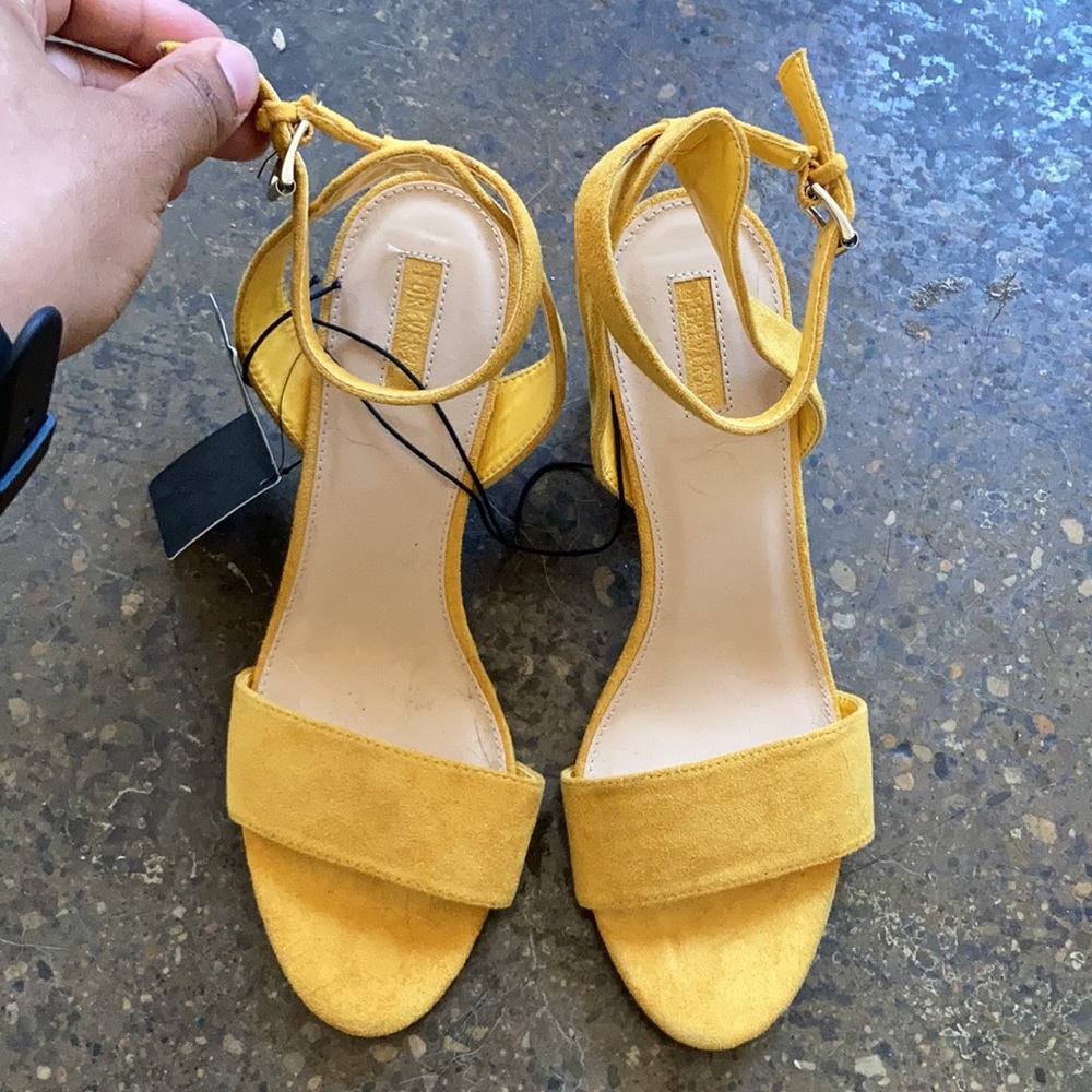 Yellow Suede Sandals